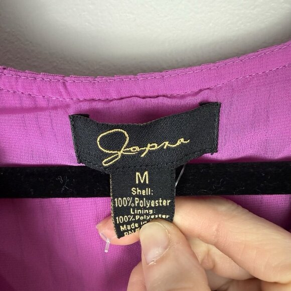 Japna Blouse Medium Tank Satin Wrap Cami Cord Peplum Career Office Twee Feminine - Picture 4 of 7